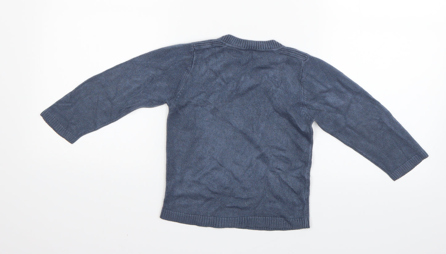 M&Co Boys Black   Pullover Jumper Size 2-3 Years