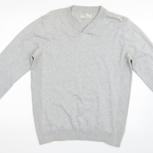 New Look Mens Grey   Henley Jumper Size XL