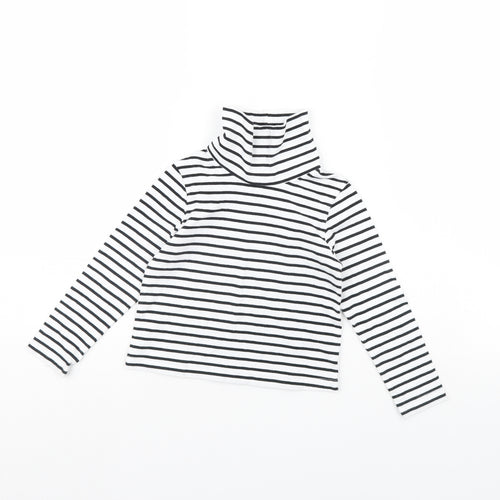 George Girls Black Striped  Pullover T-Shirt Size 3 Years