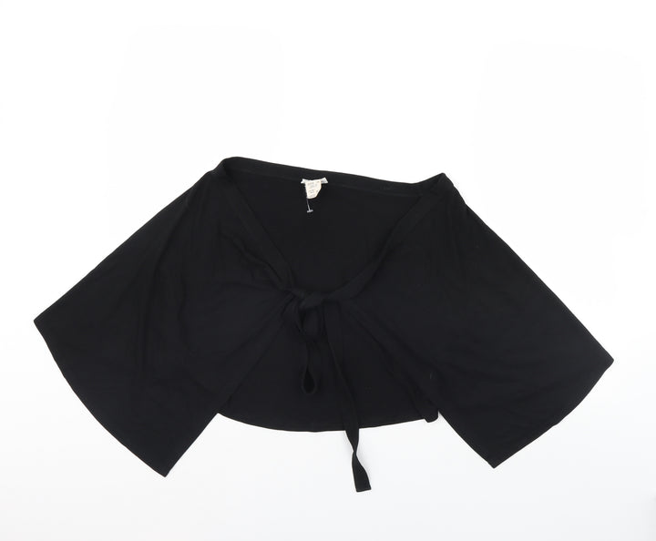 Warehouse Womens Black   Jacket Poncho Size 10