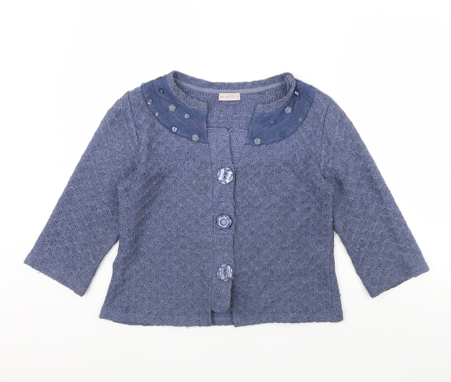Per Una Womens Blue   Cardigan Jumper Size M