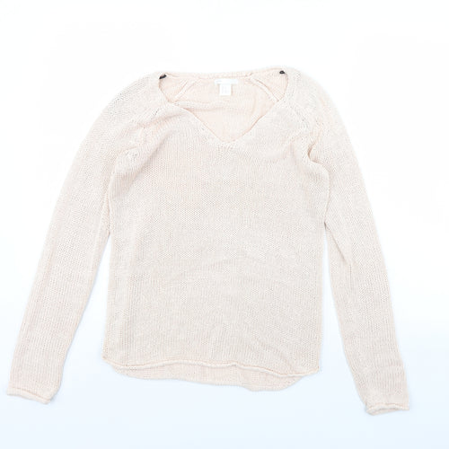 H&M Womens Pink   Pullover Jumper Size XS