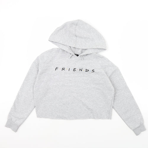 New Look Girls Grey   Pullover Hoodie Size 12 Years  - FRIENDS