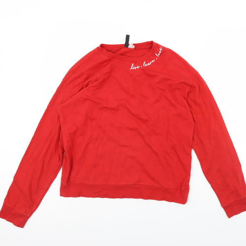 Divided Womens Red   Pullover Jumper Size S