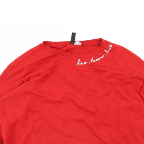 Divided Womens Red   Pullover Jumper Size S