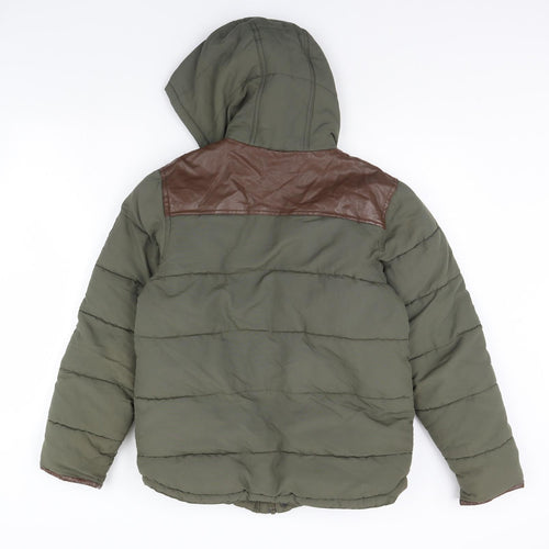 Preworn Boys Green   Rain Coat Coat Size 12 Years