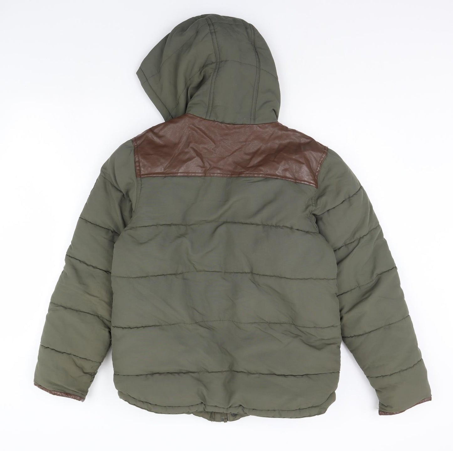 Preworn Boys Green   Rain Coat Coat Size 12 Years