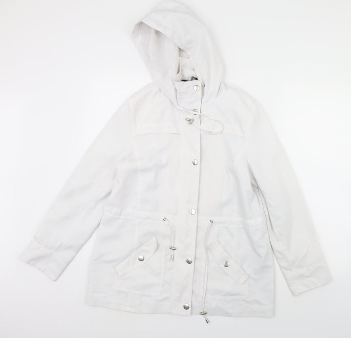 BM  Womens White   Jacket Coat Size 10