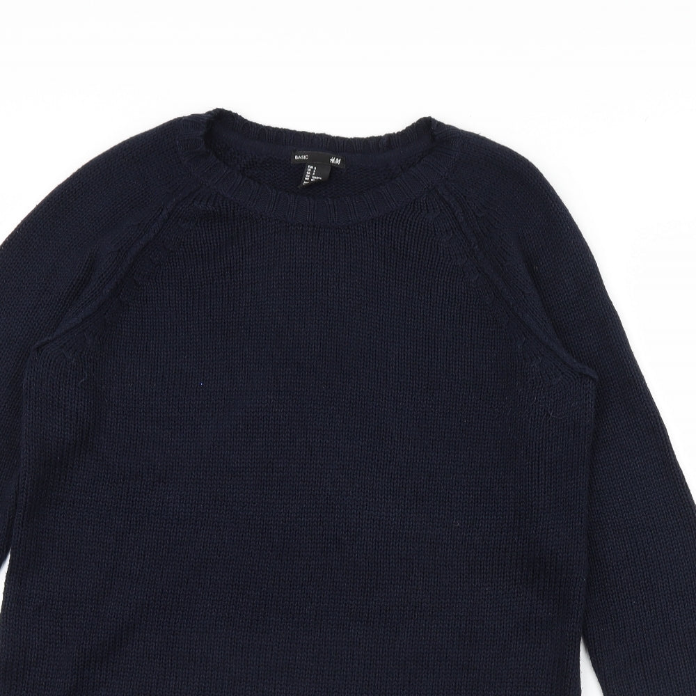 H&M Womens Blue   Pullover Jumper Size S