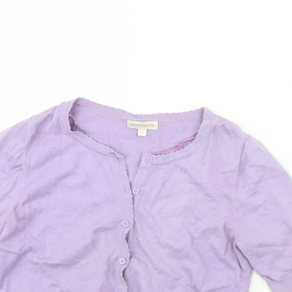 Monsoon Womens Purple   Cardigan Jumper Size M