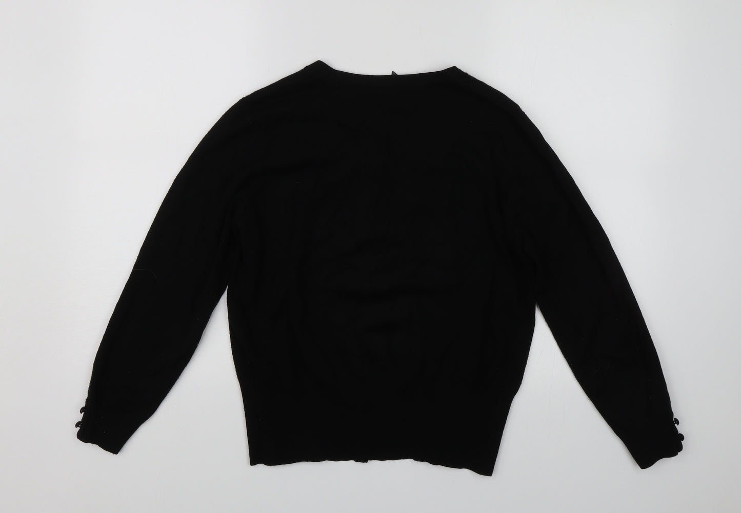 TEXT Womens Black   Cardigan Jumper Size M  - button up