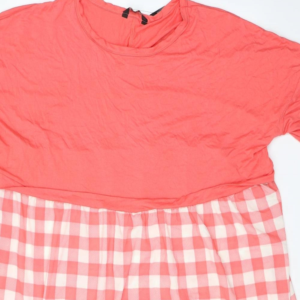 LIMITED Womens Pink Plaid  Fit & Flare  Size 24