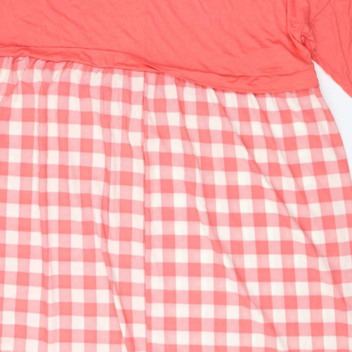 LIMITED Womens Pink Plaid  Fit & Flare  Size 24