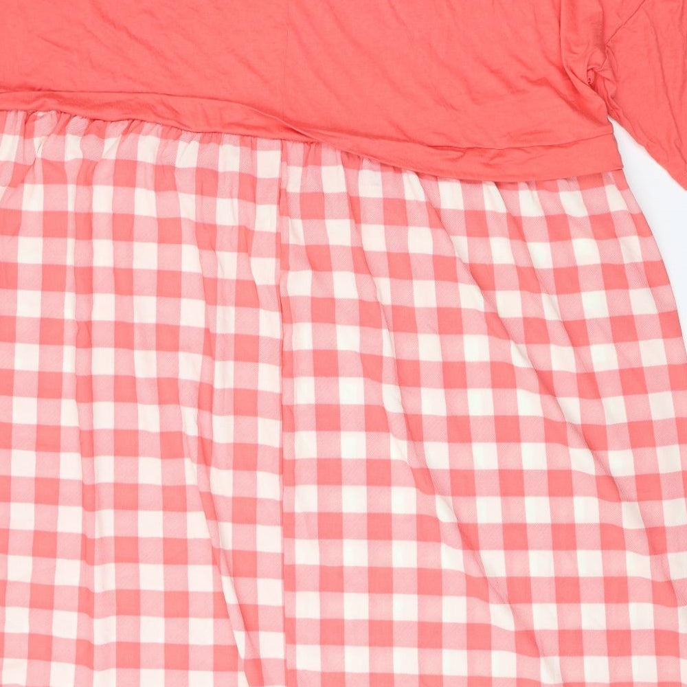 LIMITED Womens Pink Plaid  Fit & Flare  Size 24