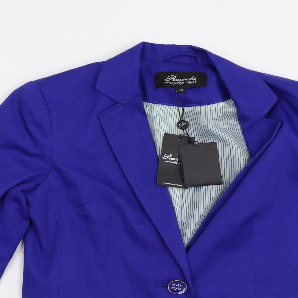 Peacocks Womens Blue   Jacket Blazer Size 10