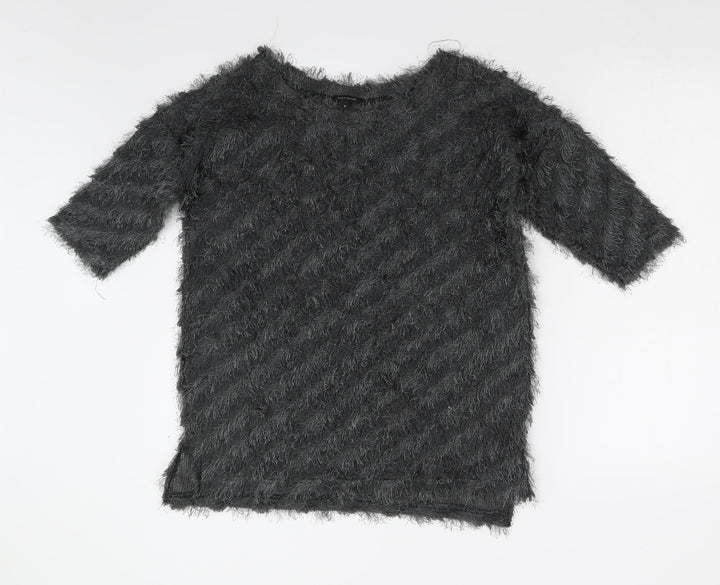 River Island Womens Grey Knit Pullover Jumper Size 8