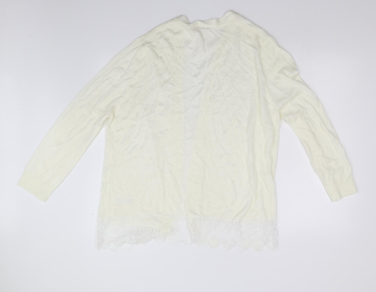 George Womens Ivory   Cardigan Jumper Size 10