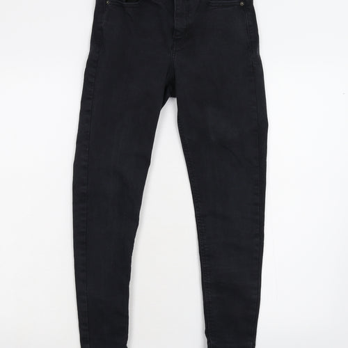 Topshop Womens Black  Denim Cropped Jeans Size 26 L24 in