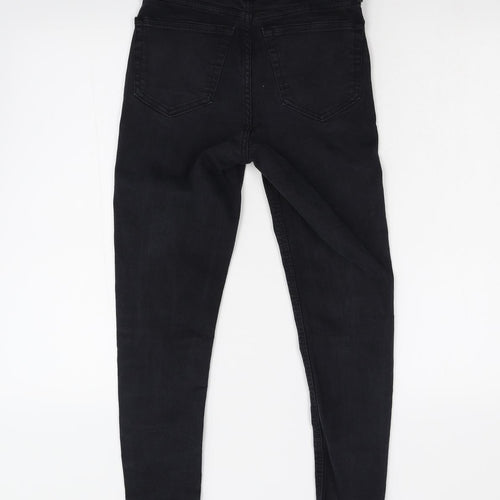 Topshop Womens Black  Denim Cropped Jeans Size 26 L24 in