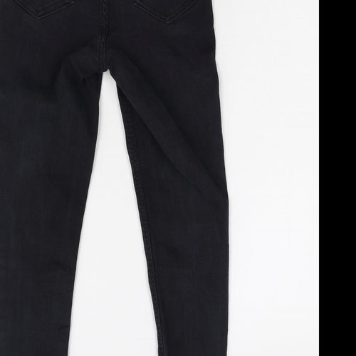 Topshop Womens Black  Denim Cropped Jeans Size 26 L24 in