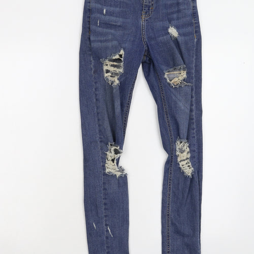 Topshop Womens Blue  Denim Skinny Jeans Size 26 L32 in