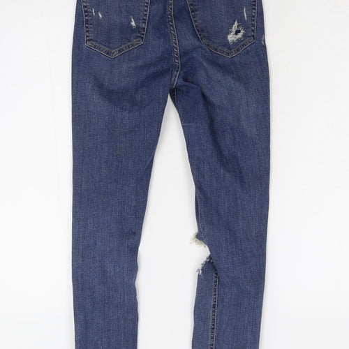 Topshop Womens Blue  Denim Skinny Jeans Size 26 L32 in