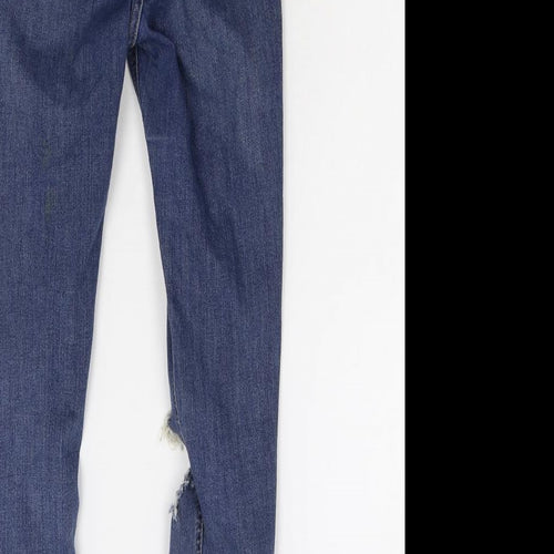 Topshop Womens Blue  Denim Skinny Jeans Size 26 L32 in