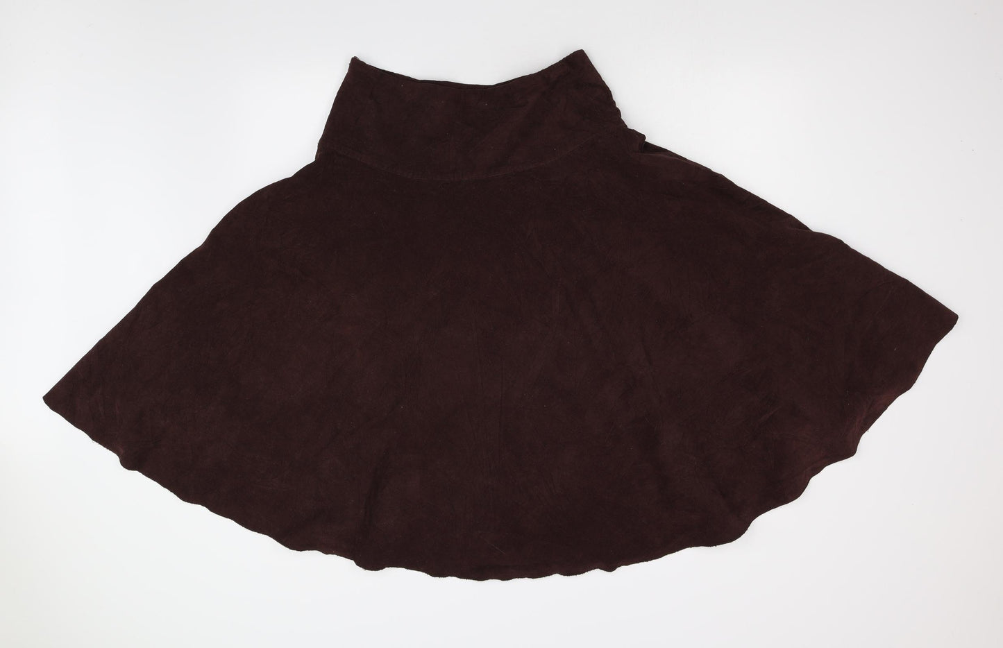 CKM Womens Brown  Corduroy Flare Skirt Size L