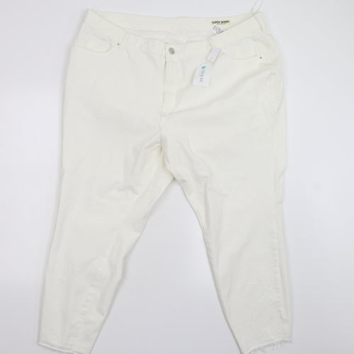 Preworn Womens Ivory  Denim Skinny Jeans Size 28 L27 in