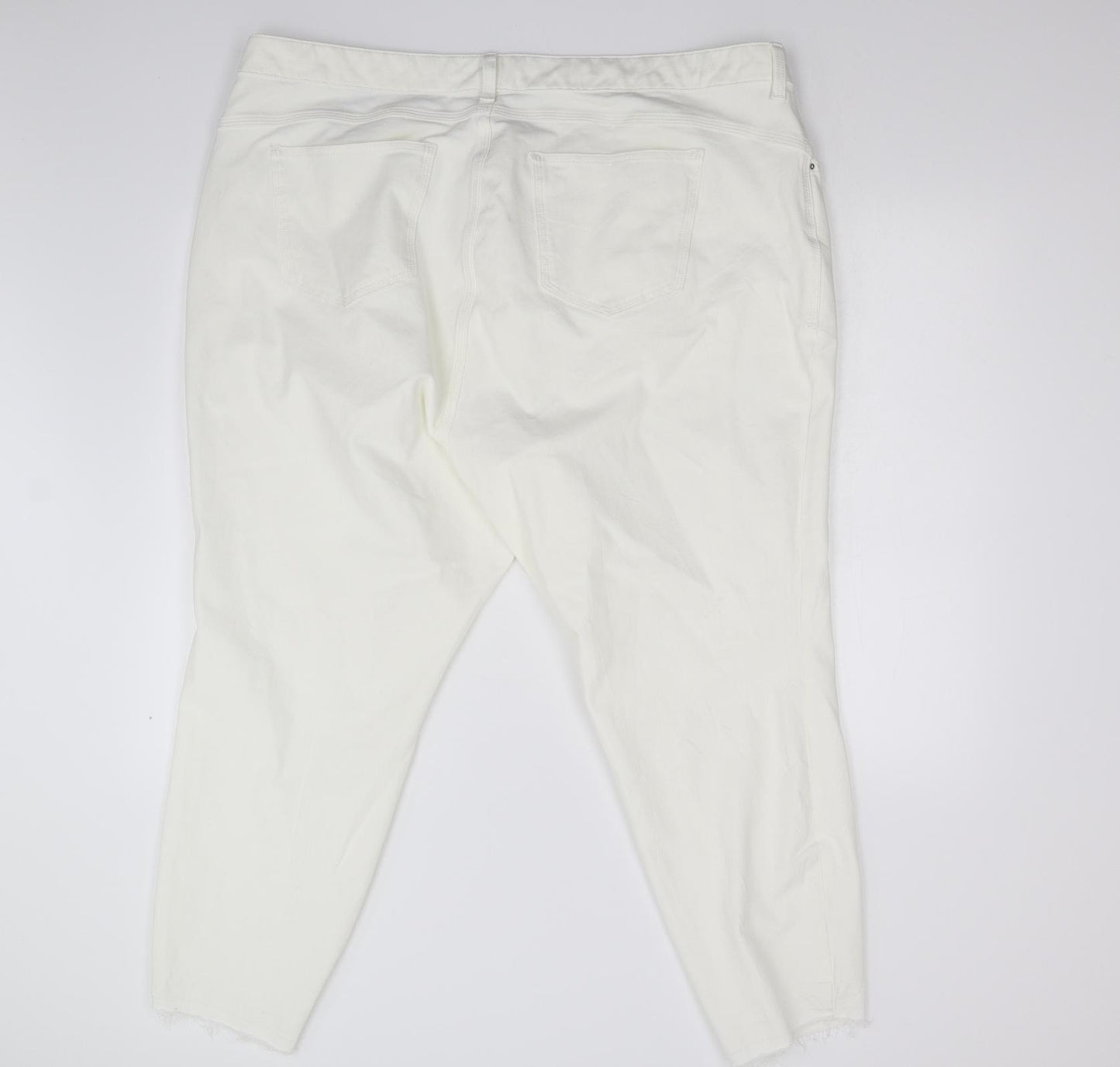 Preworn Womens Ivory  Denim Skinny Jeans Size 28 L27 in