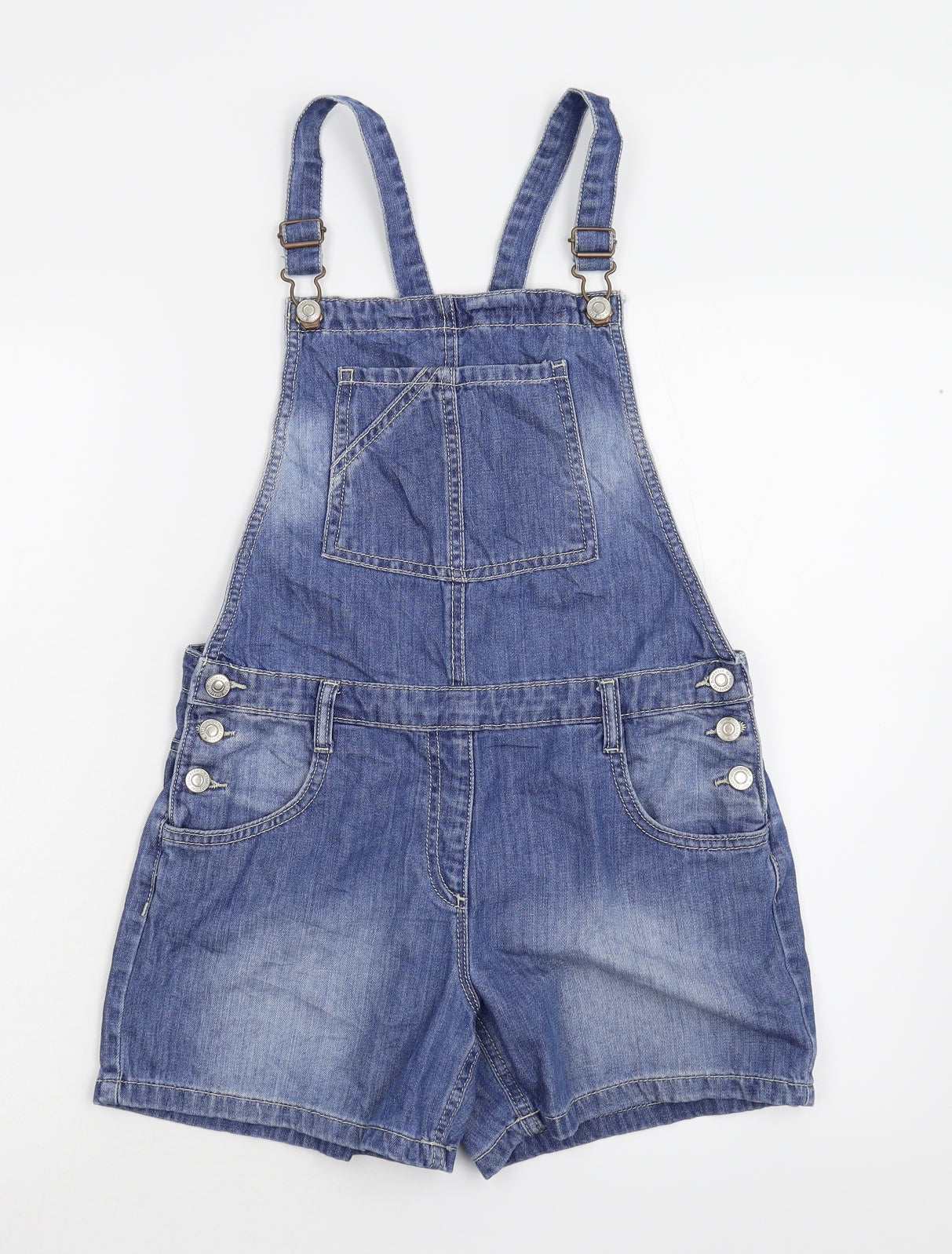 NEXT Girls Blue  Damask Dungarees Trousers Size 13 Years