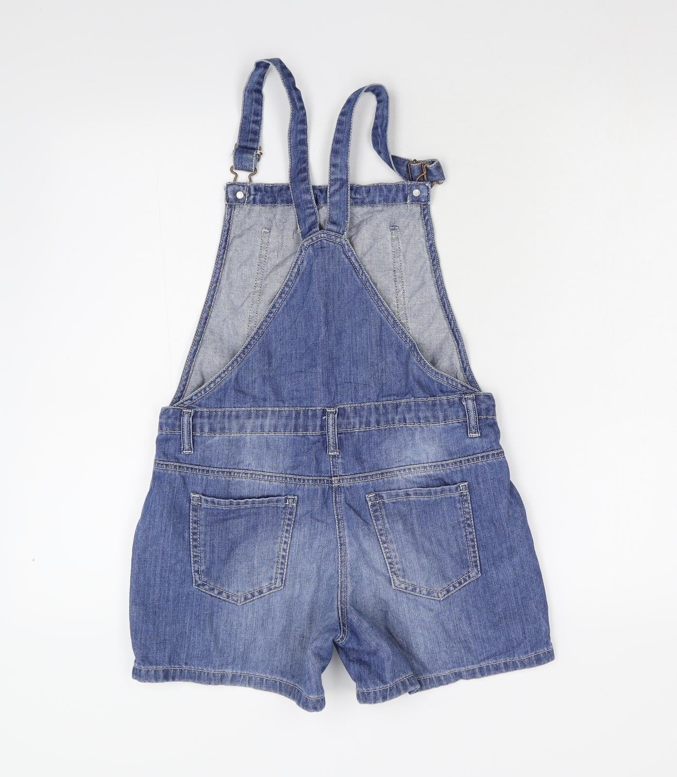 NEXT Girls Blue  Damask Dungarees Trousers Size 13 Years