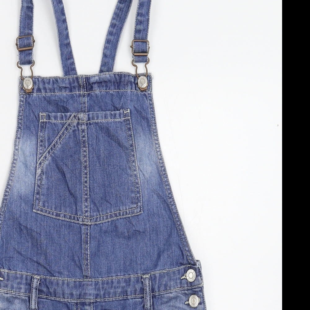 NEXT Girls Blue  Damask Dungarees Trousers Size 13 Years