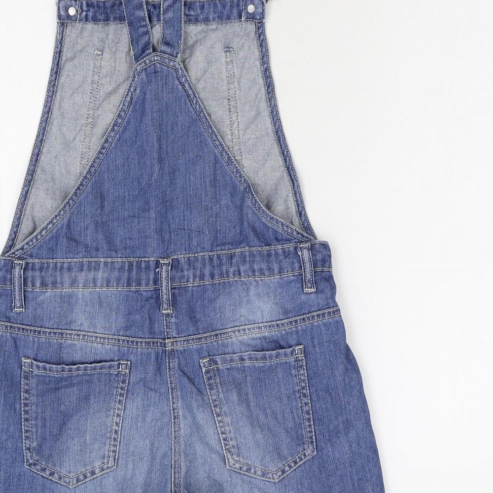 NEXT Girls Blue  Damask Dungarees Trousers Size 13 Years