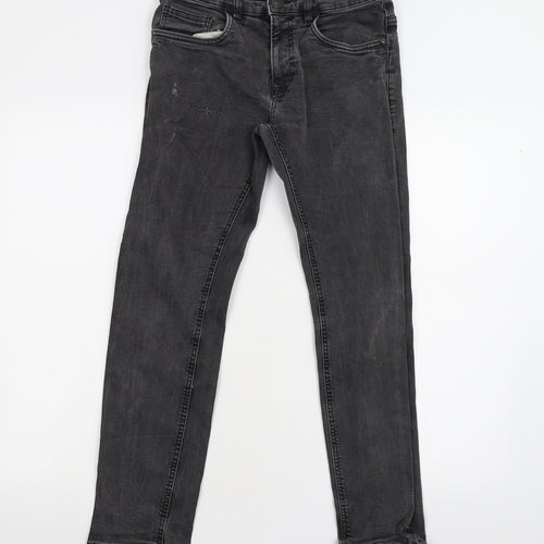 Preworn Womens Black  Denim Skinny Jeans Size 10 L26 in