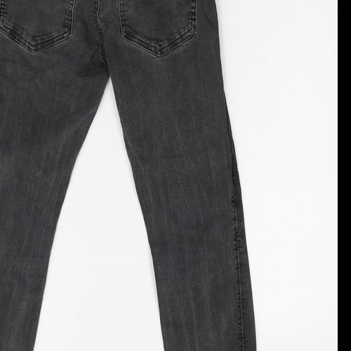 Preworn Womens Black  Denim Skinny Jeans Size 10 L26 in