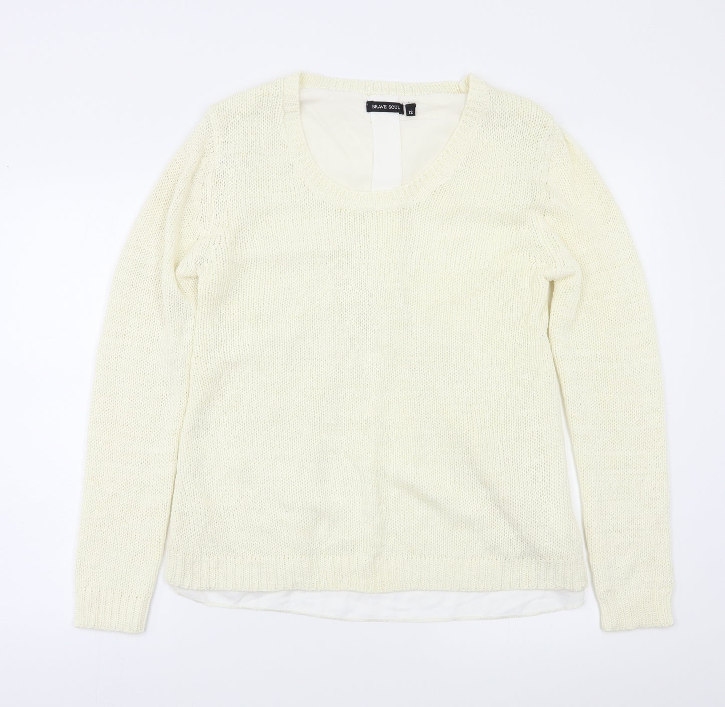 Brave Soul Womens Ivory   Pullover Jumper Size 12