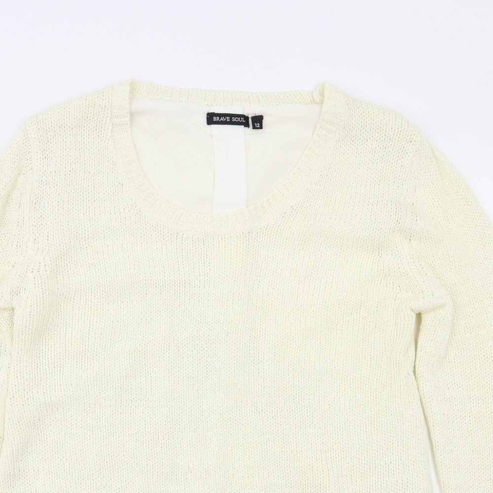 Brave Soul Womens Ivory   Pullover Jumper Size 12