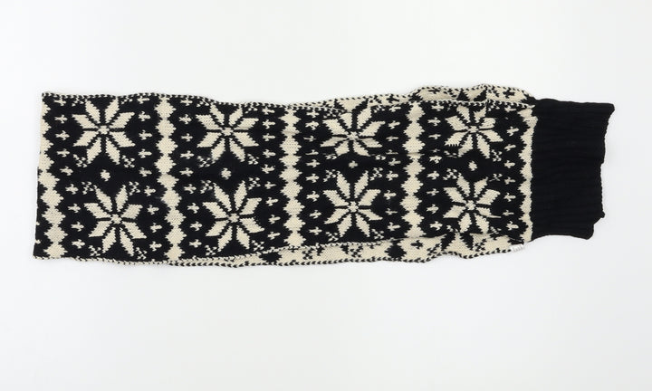 Preworn Unisex Black Geometric   Scarf