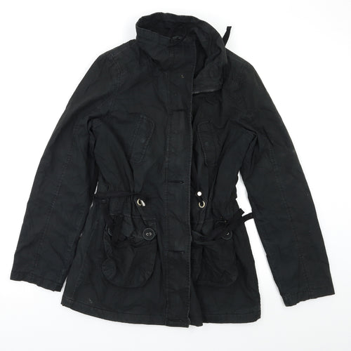 Authentic Womens Black   Parka Jacket Size 10