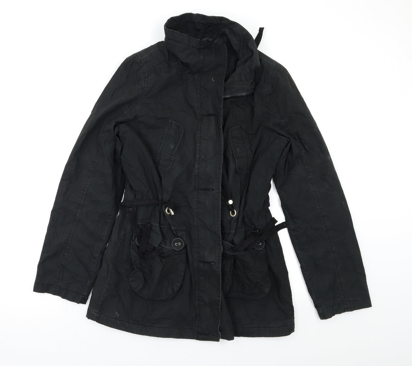 Authentic Womens Black   Parka Jacket Size 10