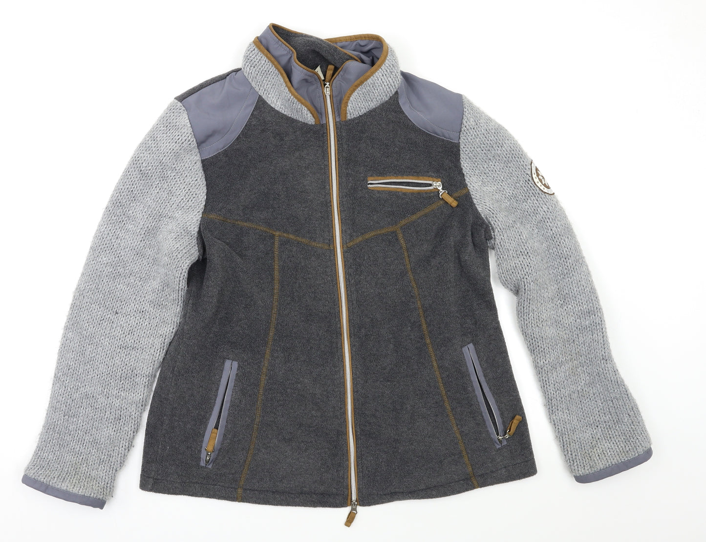 B.C. Best Connections Mens Grey   Full Zip Sweatshirt Size M