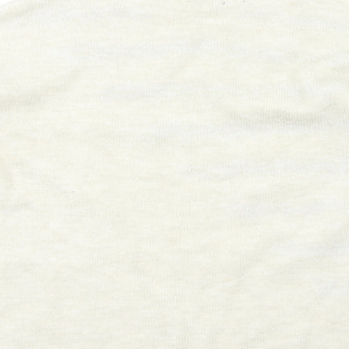 M&Co Womens White Striped  Pullover Jumper Size S
