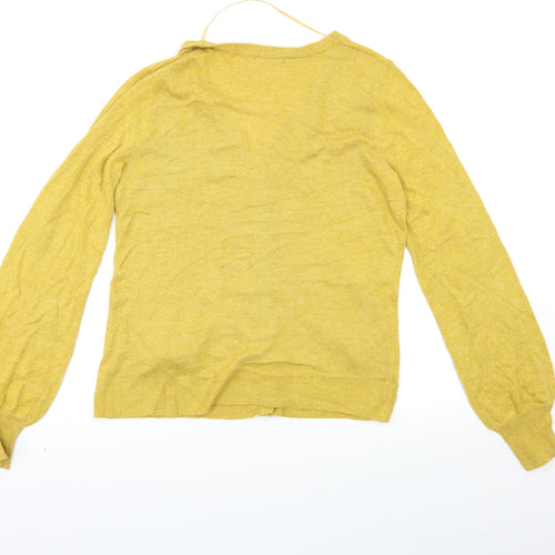 Preworn Womens Yellow   Cardigan Jumper Size S