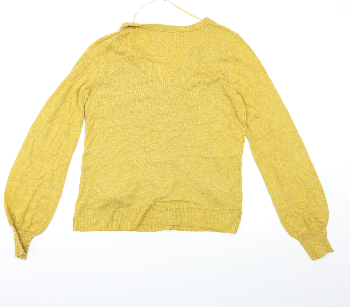Preworn Womens Yellow   Cardigan Jumper Size S