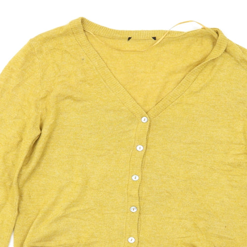 Preworn Womens Yellow   Cardigan Jumper Size S