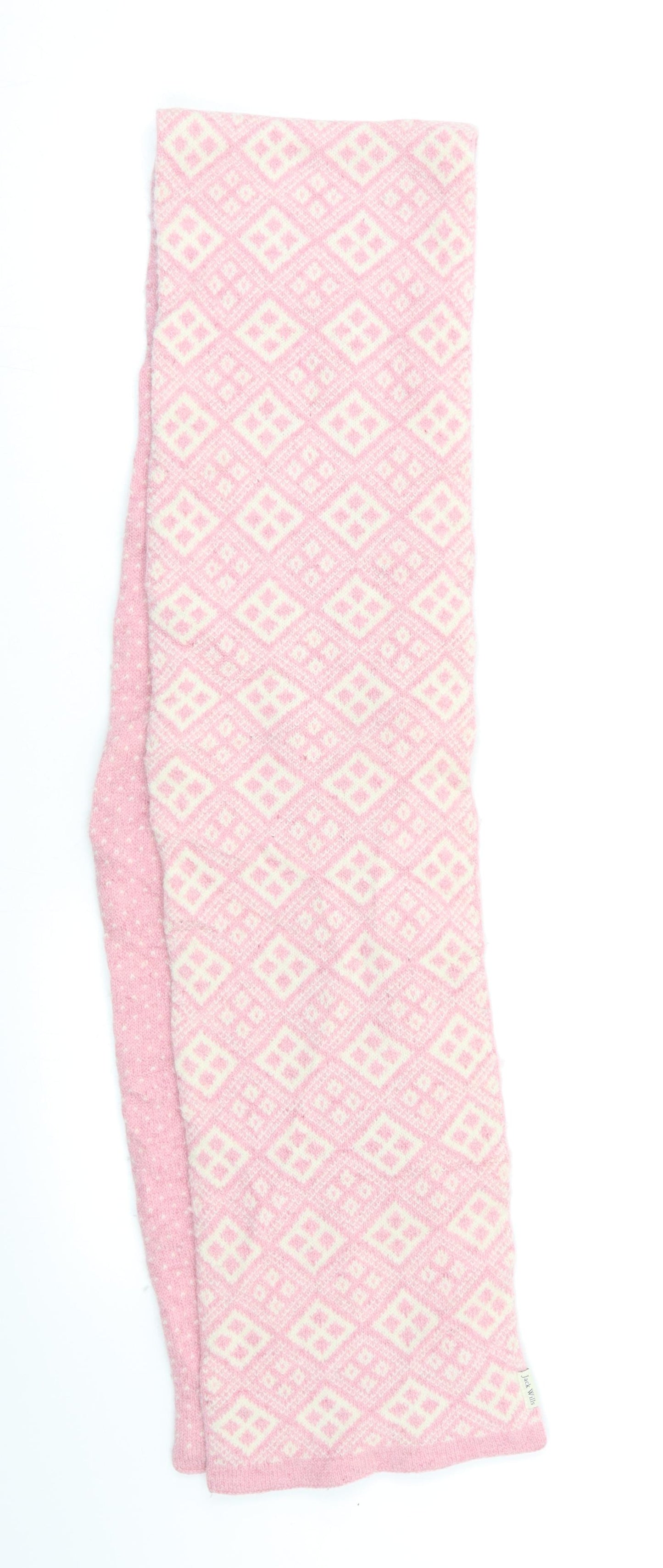 Jack Wills Womens Pink Geometric   Scarf