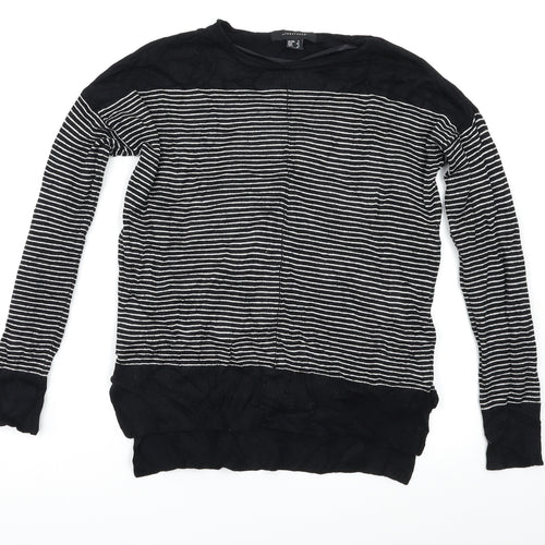 Atmosphere Womens Black Striped  Pullover Jumper Size 8