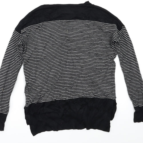 Atmosphere Womens Black Striped  Pullover Jumper Size 8