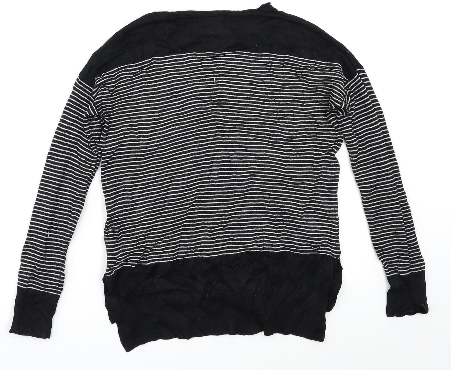 Atmosphere Womens Black Striped  Pullover Jumper Size 8